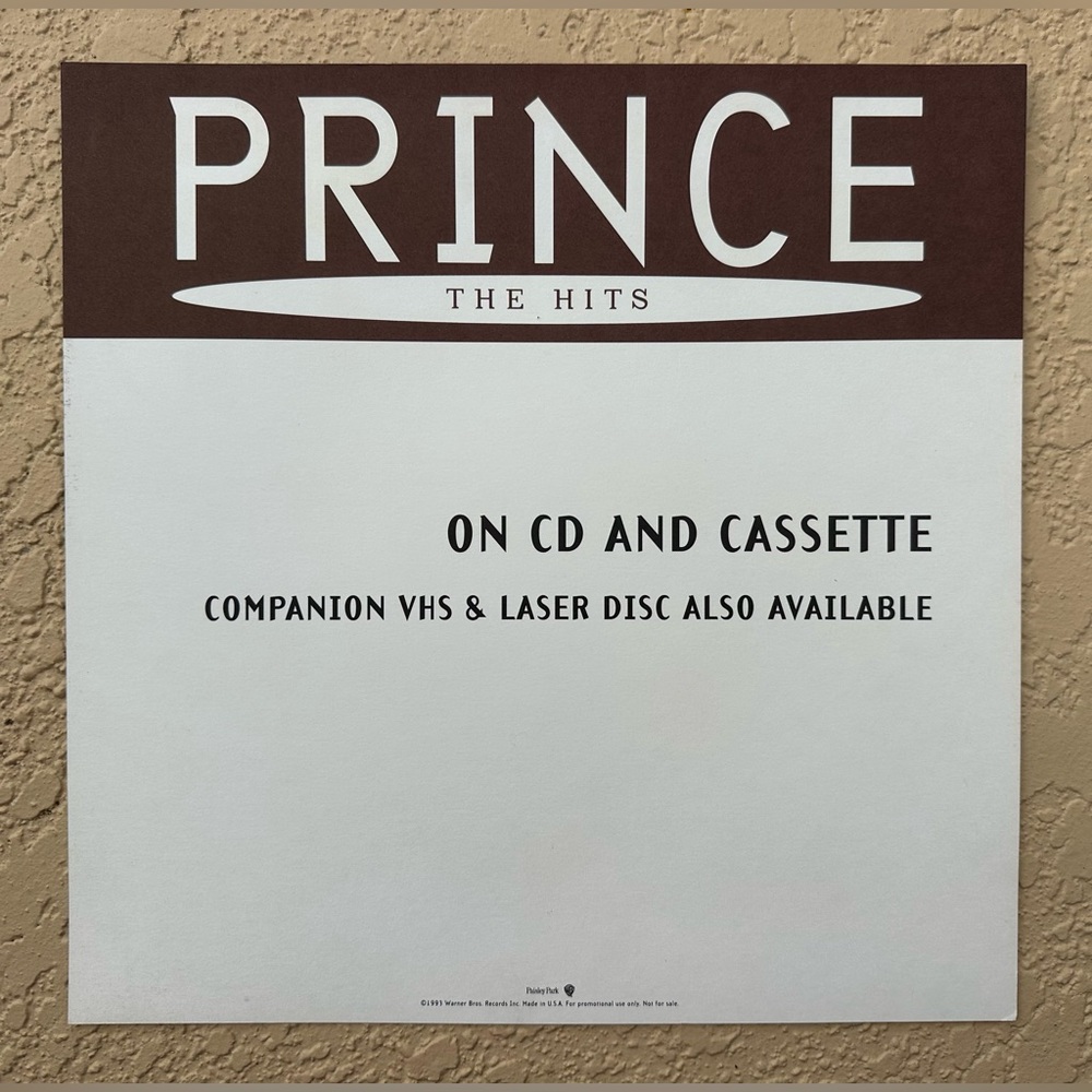 Price The Hits - 2-Sided Promo Poster 12 X 12 (1993, Warner Bros. Records) VGC